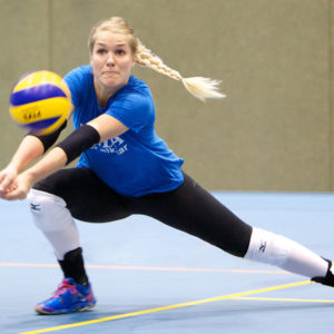 Volleybaldames nationaal team trainen op Papendal